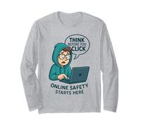 Piense Antes de Hacer Clic - Conciencia de ciberseguridad Manga Larga