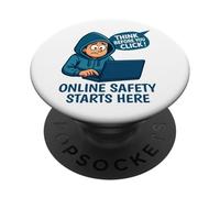 Piense Antes de Hacer Clic - Conciencia de ciberseguridad PopSockets PopGrip Adhesivo