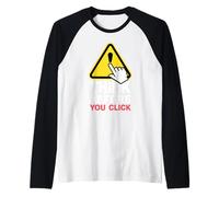 Piense Antes de Hacer Clic en Conciencia de Seguridad en línea Camiseta Manga Raglan