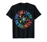 Piense como un Profesor de mordaza de Tabla periódica de protones Stay Positive Camiseta