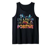 Piense como un Profesor de Tabla periódica de protones Stay Positive Camiseta sin Mangas