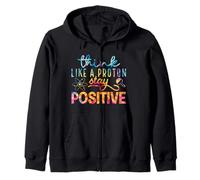 Piense como un Profesor de Tabla periódica de protones Stay Positive Sudadera con Capucha