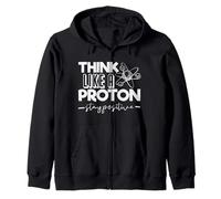 Piense como un Profesor de Tabla periódica de protones Stay Positive Sudadera con Capucha
