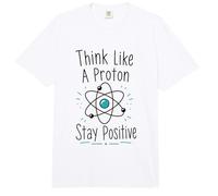 Piense como un protón Manténgase Positivo Ciencia Nerd Química Juego de Palabras Comfort Colors Adult Heavyweight T-Shirt