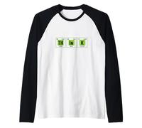 Piense Elementos Explorar la Tabla Periódica Camiseta Manga Raglan