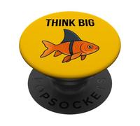 Piense en Big Goldfish con Aleta de tiburón, motivación PopSockets PopGrip Adhesivo