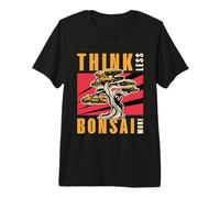 Piense Menos Bonsái Más Cultura Japonesa Jardinería Arte bonsái Camiseta Premium