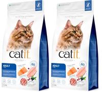 Pienso para Gatos Adulto Catit Recipes -Receta de Aves con Pescado de mar, 2 kg (Paquete de 2)