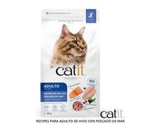 Catit Recipes - Pienso sin cereales para gatos adultos - Pescado del mar - Cantidad: 400 g