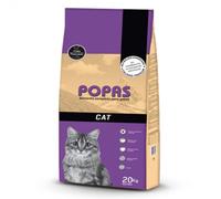 Pienso para Gatos Adultos con Pollo Popas Cat | Alimentación Completa y equilibrada | Alta digestibilidad | Vitaminas Esenciales | 20 Kg