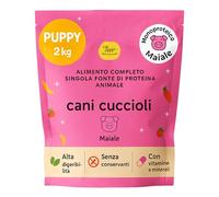 Pienso para perros Puppy de cerdo, con vitaminas y minerales, ideal para cachorros de hasta 18 meses, ayudan a regular la función intestinal, fabricadas en Italia, 2 kg, Hygge Dog
