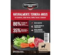 Pienso Seco Naturalmente Feliz con Ingredientes Frescos y Super Alimentos, 100% Natural Raza pequeña 2kg (Ternera Angus)