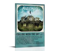 Pierce The Veil Collide with The SkyModern - Decoración de pared impermeable para salas de estar, dormitorios, oficinas y baños, 50 x 75 cm, estilo marco