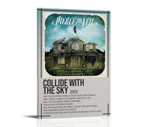 Pierce The Veil Collide with The SkyOil - Lienzo impreso impermeable y resistente a las manchas, adecuado para cualquier estilo decorativo de dormitorio, sala de estar, oficina, estilo marco, 50 x 75