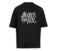 Pierce The Veil Unisex Camiseta Holgada Mangas Cortas Hombre Mujer Negra Baggy T-Shirt Short Sleeves Black