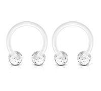 Pierced Owl Ultra Glitter acrílico bola final flexible circular Barbell - disponible en varios colores - se vende como un par