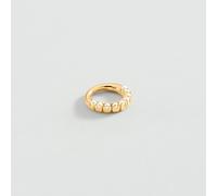 Piercing Criolla Mix & Match - Perla / Oro - Talla Única - Plata 925/1000 con baño de oro 750/1000 - Gota de resina - Agatha Paris