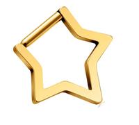 Piercing de nariz con forma de estrella, accesorio juvenil de cinco puntos, adorno de nariz para el cuerpo para ocasiones elegantes, Haoshi, Aleación de titanio
