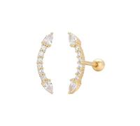 Piercing de plata de ley con forma de bola, joyería para mujer, Metal