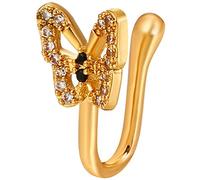 Piercing de tabique falso mariposa, anillos del aro de la nariz del tabique falso, anillo del tabique de la cara de la nariz de la oreja del labio falso, clip no penetrante en anillos de nariz de