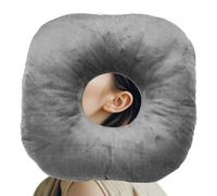 Piercing Donut Pillow, Breathable Side Sleeping Cushion, Portable Recovery Support Pad, 22x22x9cm, Soft Pillow with Center Hole, Compact Travel Size, for Home Bedtime Car Nap Road Trip Comfort