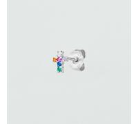 Piercing Mini Cross - Multicolor / Plata - Talla Única - Plata de ley 925/1000 - Circonita - Agatha Paris