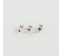 Piercing Mini Mix & Match - Multicolor / Plata - Talla Única - Plata de ley 925/1000 con baño de rodio - Circonita - Agatha Paris