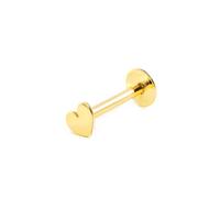 Piercing Oro Labio rosca corazon (9kts) - Estuche Regalo - Certificado de Garantía - Mondepetit