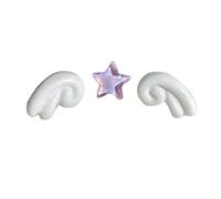 Piercing para cartílago de alas y estrellas, hélices y tragus, joyería corporal, accesorio de uso diario, accesorios para pinchazos corporales, aretes de ala de ángel, One Size, como se describe, como