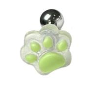 Piercing para cuerpo de metal de grado aeroespacial con forma de pata de perro y gatos únicos, detalles de resina multicolor, accesorio de tipo ligero, picos elegantes para lengua con pata de perro