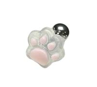 Piercing para cuerpo de metal de grado aeroespacial con forma de pata de perro y gatos únicos, detalles de resina multicolor, accesorio de tipo ligero, picos elegantes para lengua con pata de perro