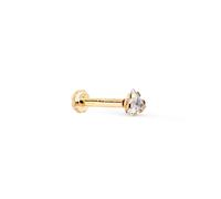 Piercing Pendiente para Oreja en Oro 18k forma triángulo 3.5 mm. con circonita