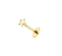 Piercing Pendiente para Oreja en Oro de 18k con forma de estrella de 3.5 mm.