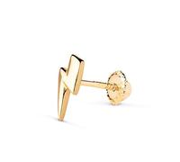 Piercing Pendiente para Oreja en Oro de 18k con forma de rayo de 8mm. liso