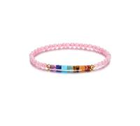 PiercingJak Pulsera de 7 chakras, perlas de piedra natural, ajustable, pulsera de piedra preciosa, amatista, ojo de tigre, obsidiana, cuarzo rosa, mujer, niña, joyas, regalo, felicidad, cumpleaños