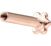 PIERCINGLINE 14 o 18 quilates oro labret rosca interior sin accesorio flor Piercing oreja Conch tragus, labio nariz Medusa color y tamaño a elegir, 1,2 mm Stabstärke / 6 mm Stablänge