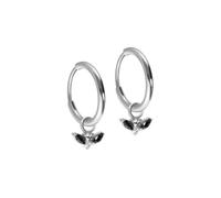 PIERCINGLINE Pendientes de aro de titanio, diseño de murciélago, color dorado y plateado, InnenØ: 12mm + Design: 1,2mm, Titanio, sin gema