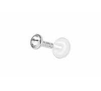 PIERCINGLINE Piercing bioplástico para el labio leporino con sistema plug-in - acero quirúrgico cristal - Piercing nariz oreja labio - plateado