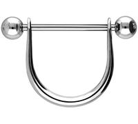 PIERCINGLINE Piercing de acero quirúrgico para pezón, tamaño a elegir, Acero inoxidable