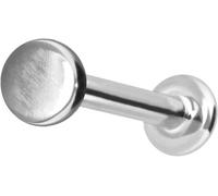 PIERCINGLINE Piercing de oro de 14 quilates con rosca interior DISC color y tamaño a elegir, 1 mm Stabstärke / 6 mm Stablänge, Oro 585 de 14 quilates, Moissanita