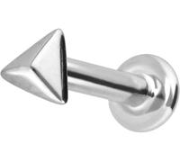 PIERCINGLINE Piercing de oro de 14 quilates con rosca interior piramida, color y tamaño a elegir, 1,2 mm Stabstärke / 8 mm Stablänge, Oro 585 de 14 quilates