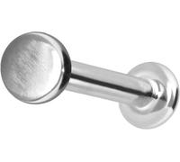 PIERCINGLINE Piercing para la oreja de oro de 14 quilates con Push Fit DISC color y tamaño a elegir, 1 mm Stabstärke / 6 mm Stablänge, Oro 585 de 14 quilates titanio (grado 23)