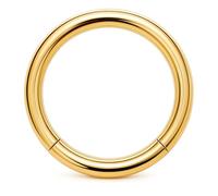 PIERCINGO® Titanio G23 Premium Clicker Anillo de segmento Bisagra Septum Nariz Oreja Helix Lip Ceja Tragus Piercing-ring Aretes Daith Hoop Titanium ASTM F136, 1.2mm x 8mm, Titanio G23, Titanium ASTM