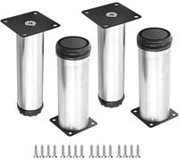 Pierna de muebles, piernas de muebles Patas for muebles, acero ajustable, patas de repuesto, tubo redondo, for sofá,