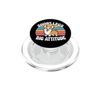 Piernas Cortas Big Attitude Cool Corgi Gafas de Sol Retro Vibes PopSockets PopGrip para MagSafe