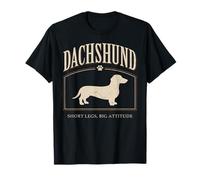 Piernas Cortas Big Attitude Dachshund Dueño de Perro Cachorro Amante Camiseta