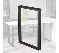 Piernas de Mesa de Hierro Cuadrado Partes de Escritorio de Metal Industrial de Servicio Pesado para Muebles de Bricolaje Piernas Decorativas rústicas para Mesa de Comedor Tisero de café Color Negro