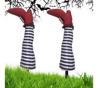 Piernas De s Estacas Para Suelo 2 Piezas Divertidas Y Aterradoras Al Revés | Estaca Para Jardín Piernas Halloween Para Patio, Balcón, Porche, Techo, ,