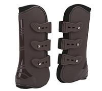 Piernas Delanteras del Caballo Gua 2pcs Piernas Delanteras del Caballo Pu Neoprene Pierna de Caballo Botas Protectoras para Montar Jumpingpair de las Piernas Delanteras Marrones