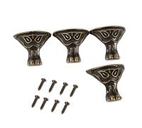 Piernas para Muebles 4 unids Pies Metálicos Latón Antiguo Pies Decorativos para Muebles Cama Sofá Vintage Pies de Esquina Protector